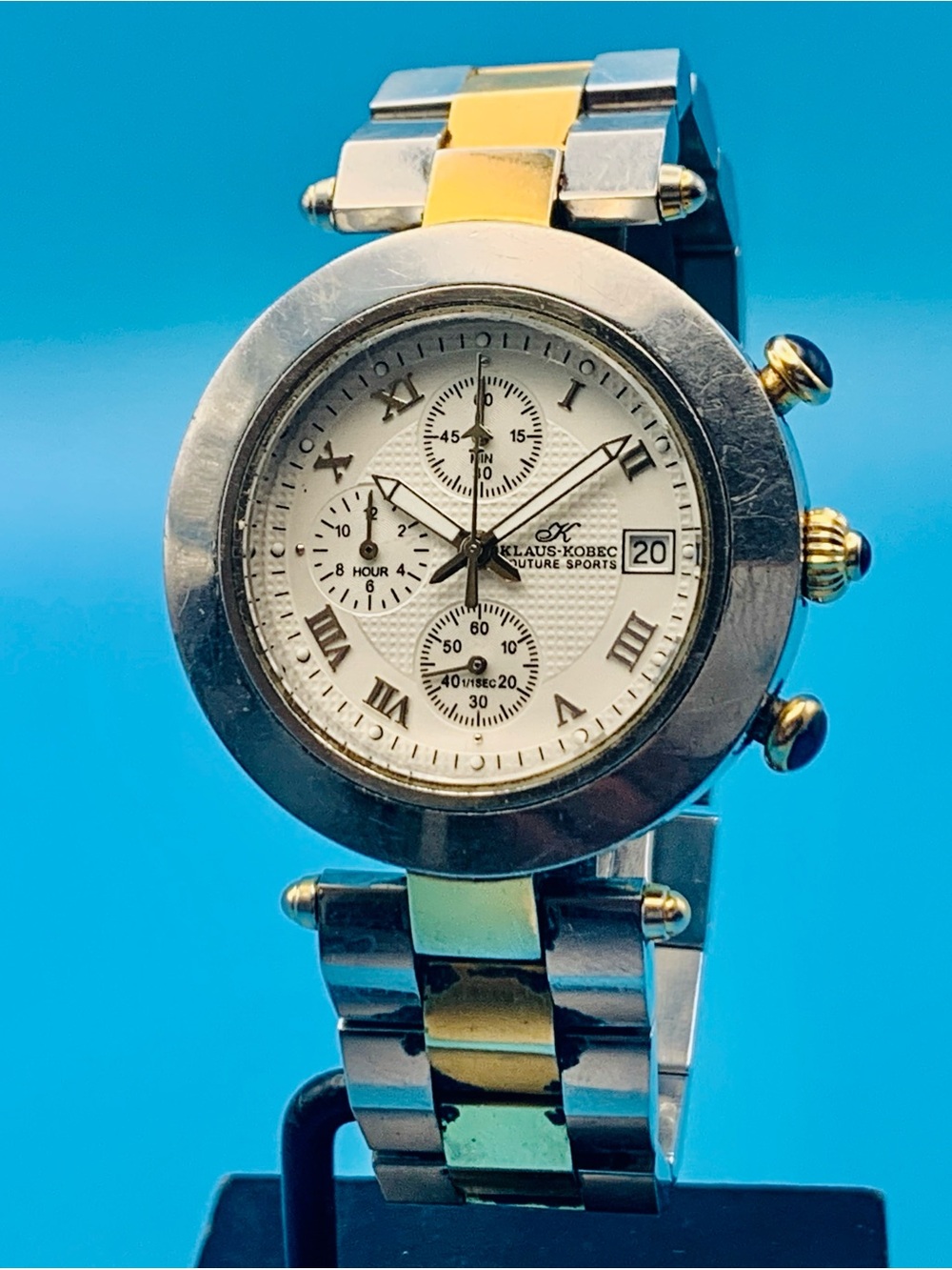KLAUS-KOBEC COUTURE SPORTS KKG1913 Men’s Chrono Wristwatch Date Working New Batt